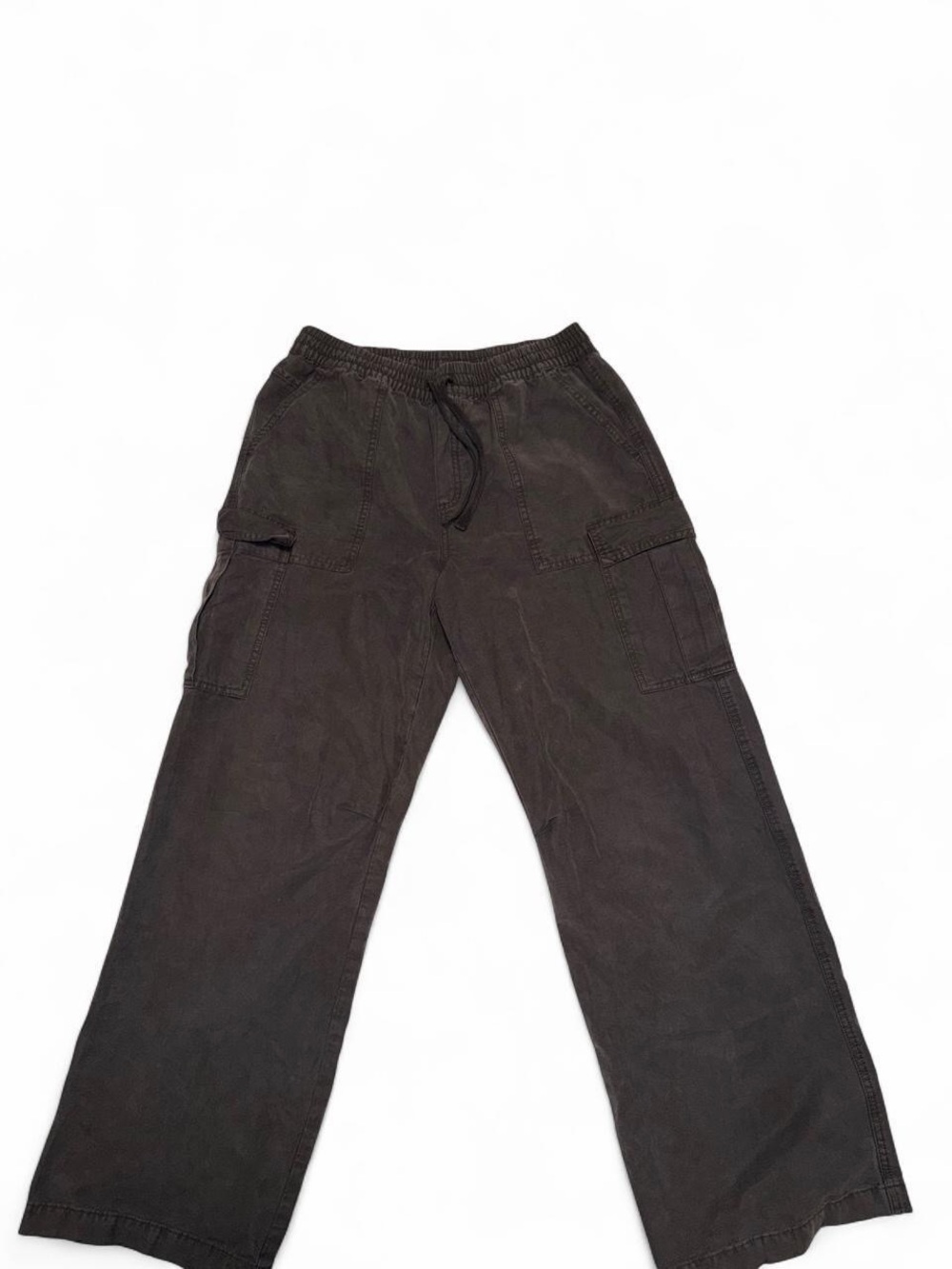 Aerie Charcoal Gray Cargo Drawstring Pants